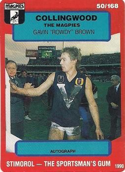 1990 AFL Scanlens Stimorol #50 Gavin Brown Front